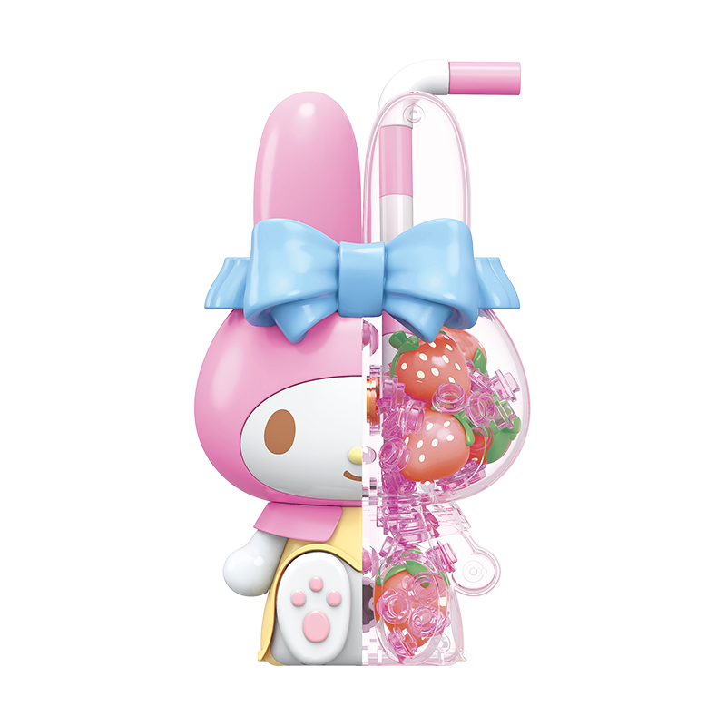 Hello Kitty/Melody/Kuromi/Cinnamoroll 閃爍水娃娃葡萄閃爍水積木