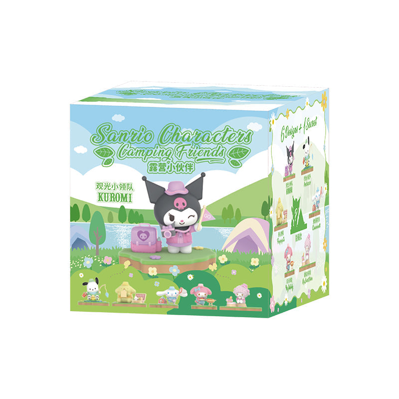 Hello Kitty／Melody／Kuromi／Cinnamoroll／Pochacco  露營朋友盲盒公仔