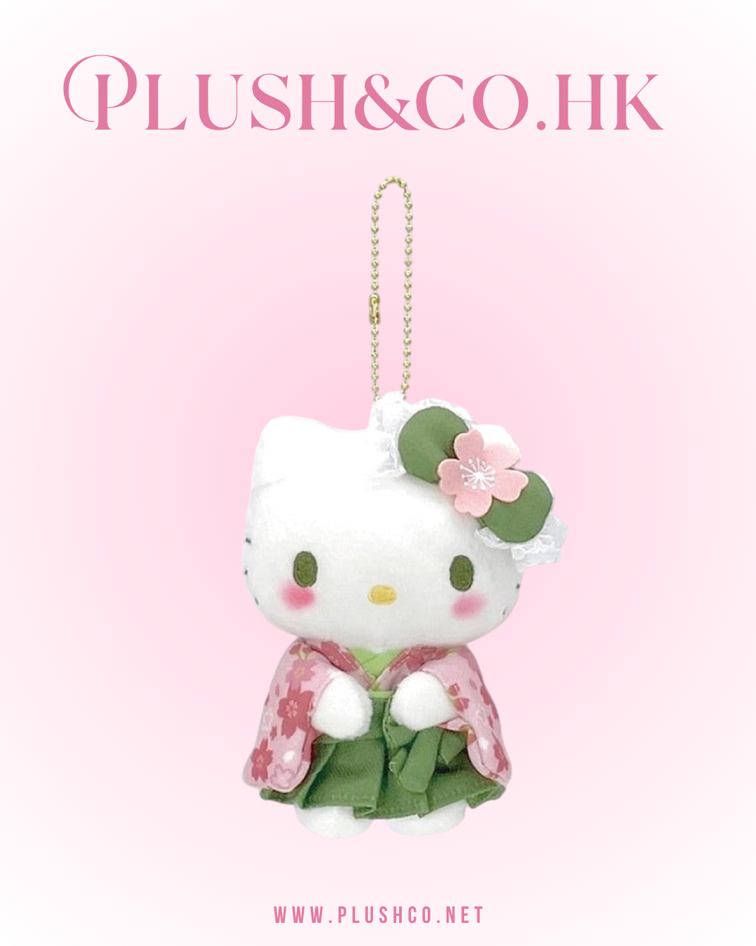 Hello Kitty 抹茶和服 公仔吊飾