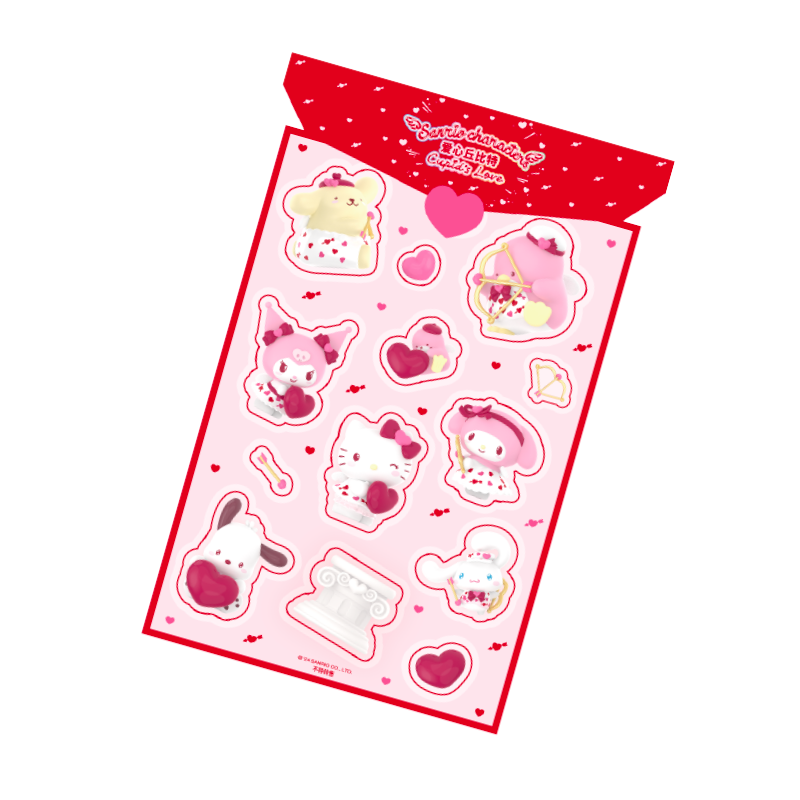 Hello Kitty／Melody／Kuromi／Cinnamoroll／Pochacco 丘比特之愛盲盒公仔