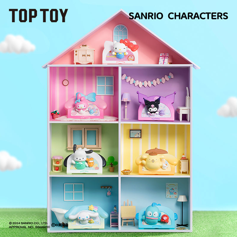 Hello Kitty／Melody／Kuromi／Cinnamoroll／Pochacco／醜魚 我的家冰箱磁鐵枱頭裝飾盲盒公仔