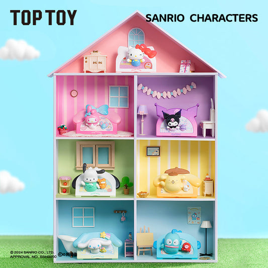 Hello Kitty／Melody／Kuromi／Cinnamoroll／Pochacco／醜魚 我的家冰箱磁鐵枱頭裝飾盲盒公仔