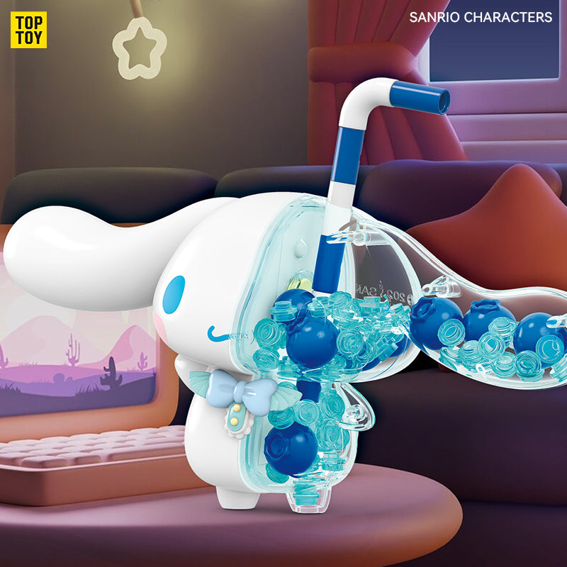 Hello Kitty／Melody／Kuromi／Cinnamoroll 閃爍水娃娃葡萄閃爍水積木