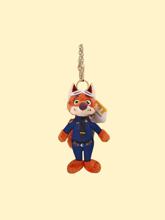 Nick力克 警長版毛公仔吊飾／鎖匙扣