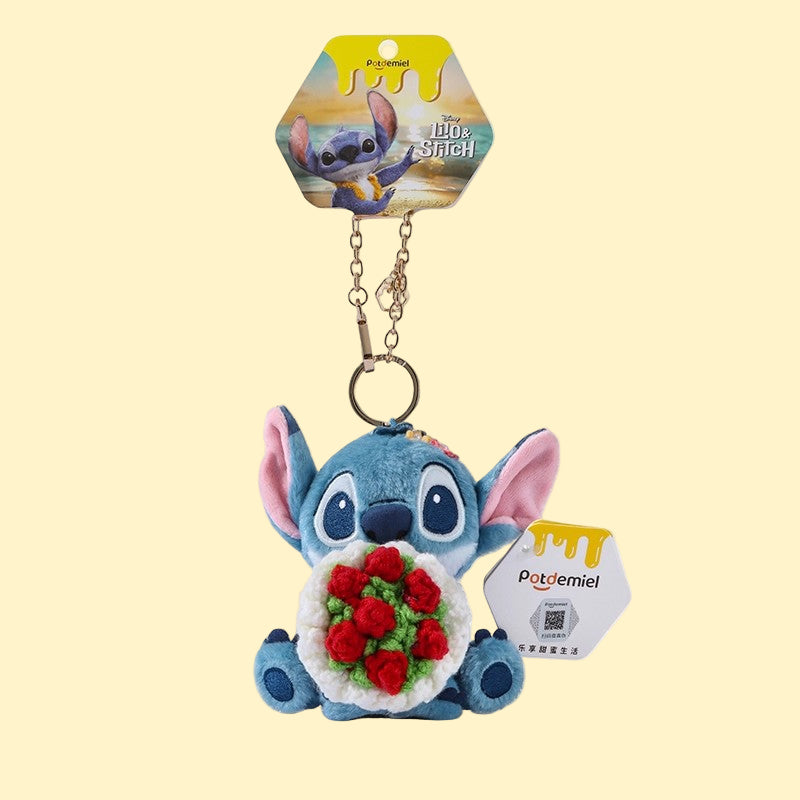 史迪仔 手捧花吊飾／鎖匙扣