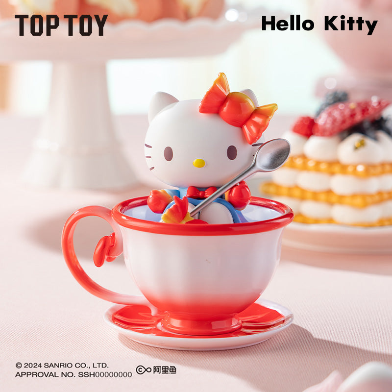 Hello Kitty／Melody／Kuromi／Cinnamoroll／Pochacco／醜魚 茶杯精靈系列盲盒公仔